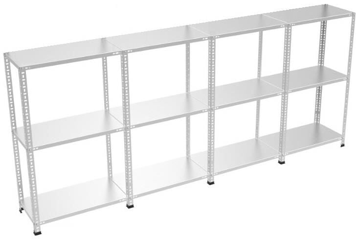 Sena Raf 3 Katlı 4'lü Galvaniz Çelik Raf