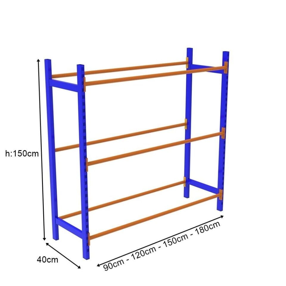 Sena Raf 3 Katlı Lastik Rafı
