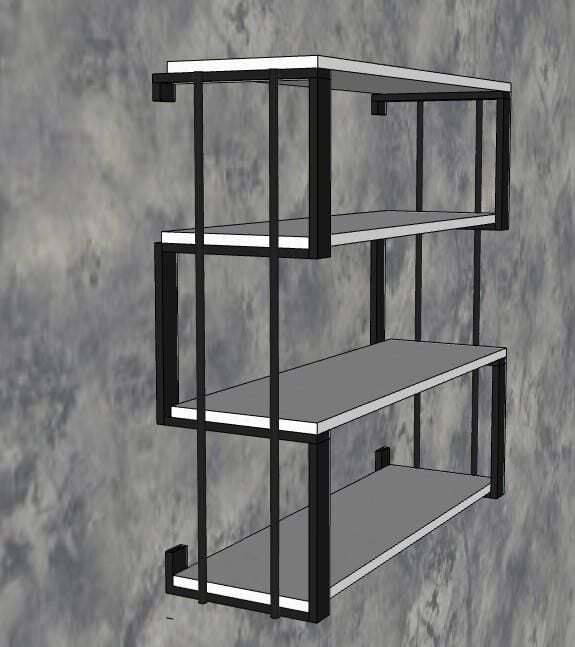 Sena Raf 4 Raflı Dekoratif Ahşap Kitaplık