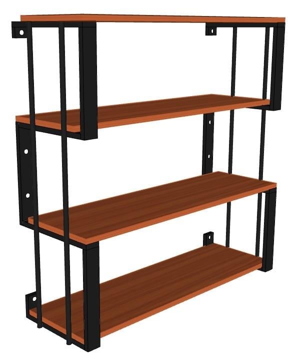 Sena Raf 4 Raflı Dekoratif Ahşap Kitaplık