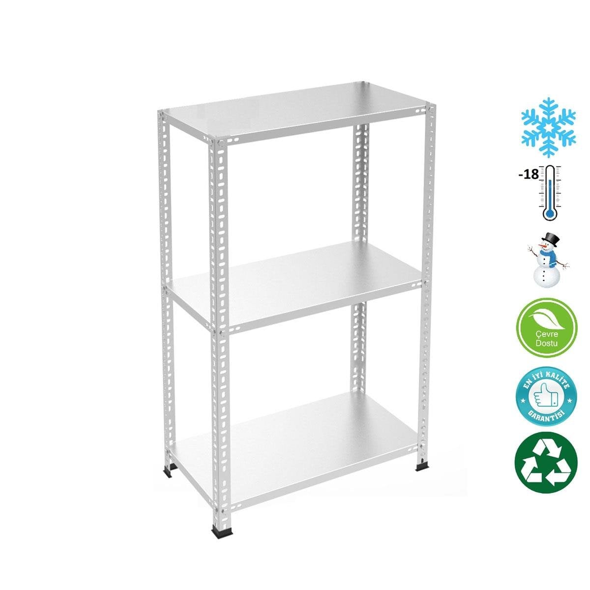 Sena Raf 3 Katlı Paslanmaz Krom Raf