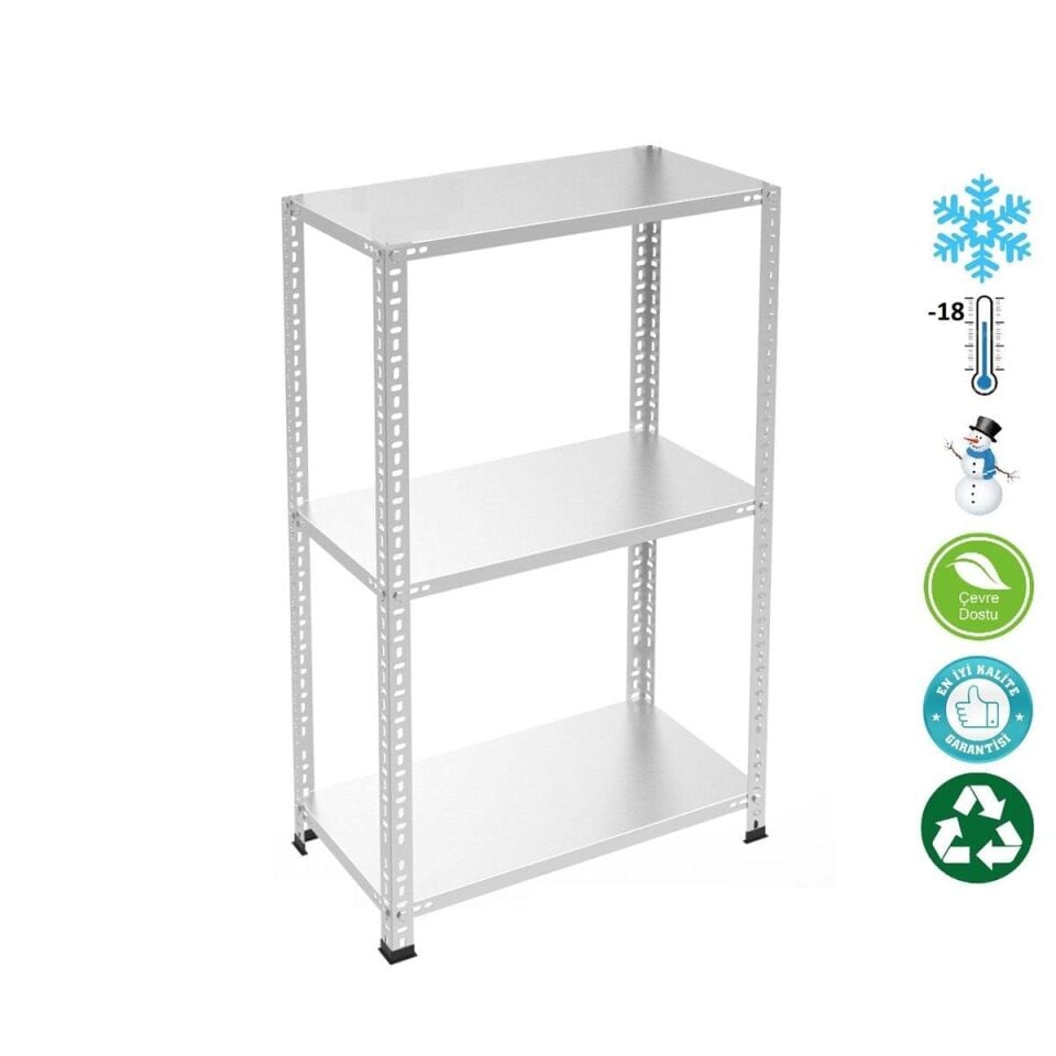 Sena Raf 3 Katlı Paslanmaz Krom Raf