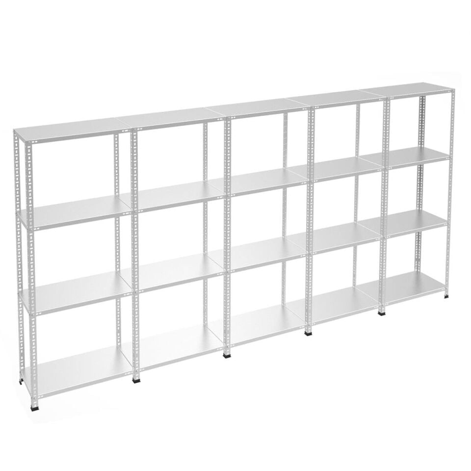 Sena Raf 4 Katlı 5'li Galvaniz Çelik Raf