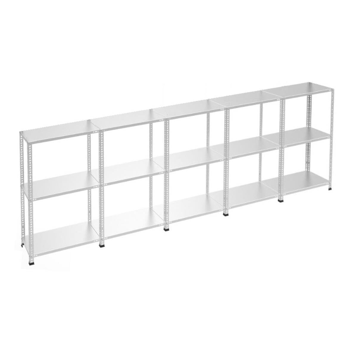 Sena Raf 3 Katlı 5'li Galvaniz Çelik Raf