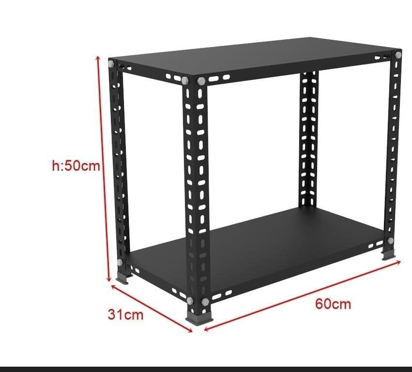 Sena Raf 2 Katlı Renkli Çelik Raf Sehpa