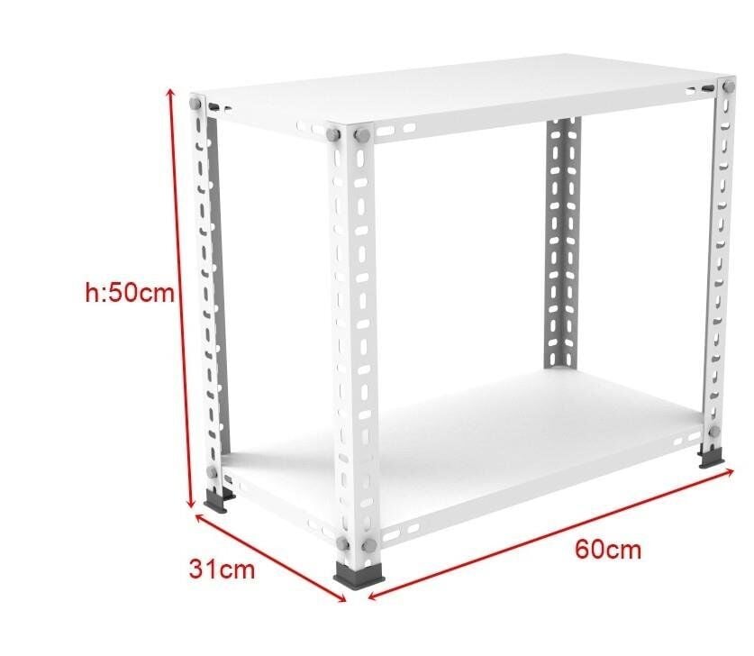 Sena Raf 2 Katlı Renkli Çelik Raf Sehpa