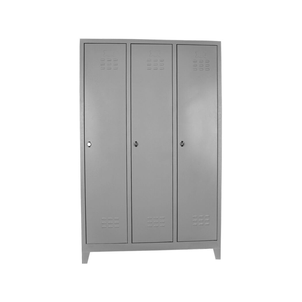 Sena Raf 3 lü Standart Soyunma Dolabı Gri