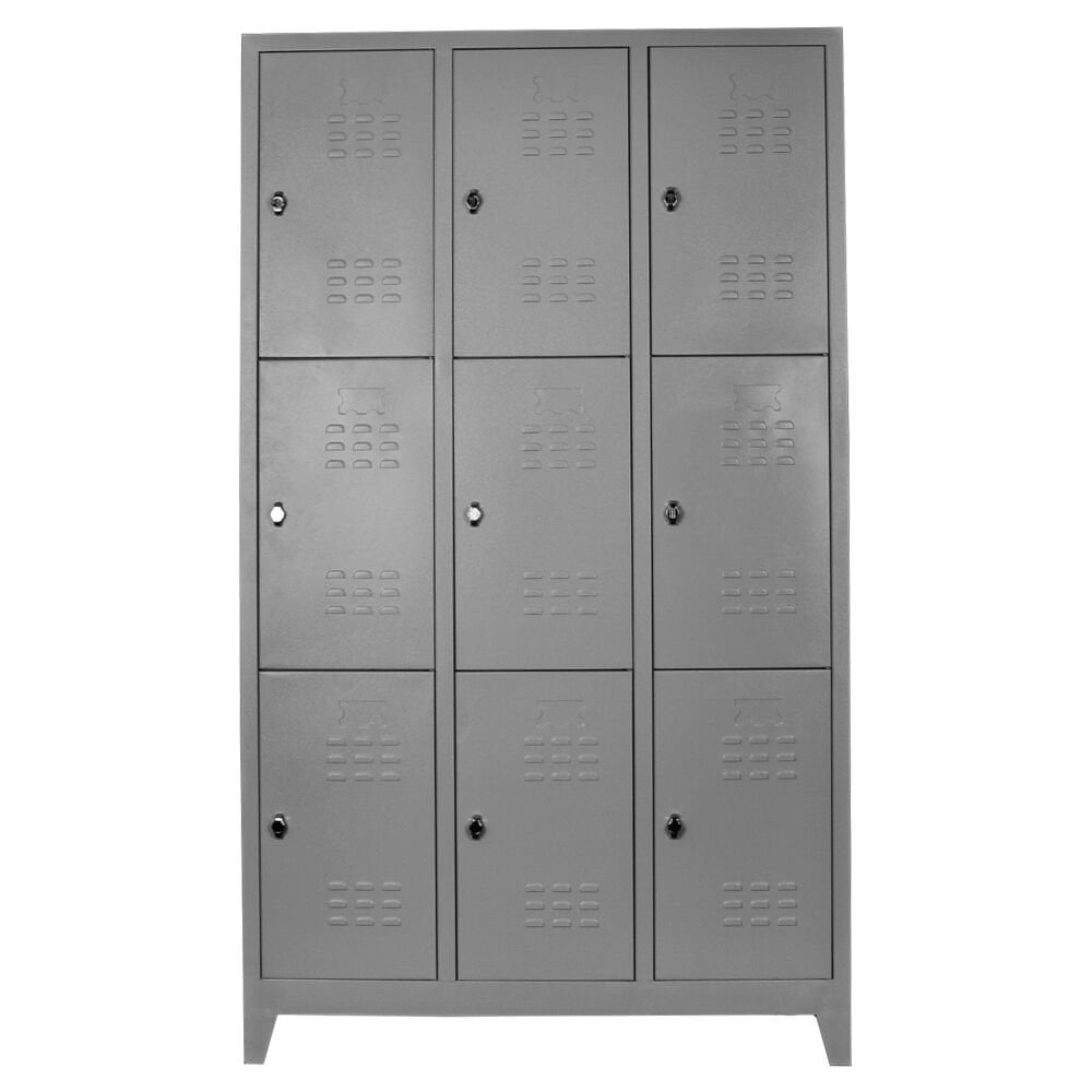 Sena Raf 9 lu Standart Soyunma Dolabı Gri