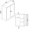 Sena Raf 130 luk Dosya Dolabı Gri