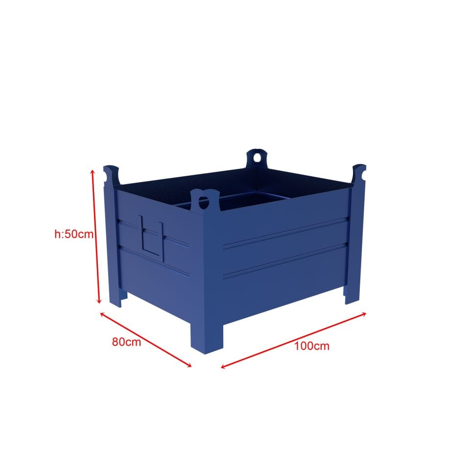 Sena Raf Metal Taşıma Kasası 750 kg Kapasite 80x100x50cm MAVİ