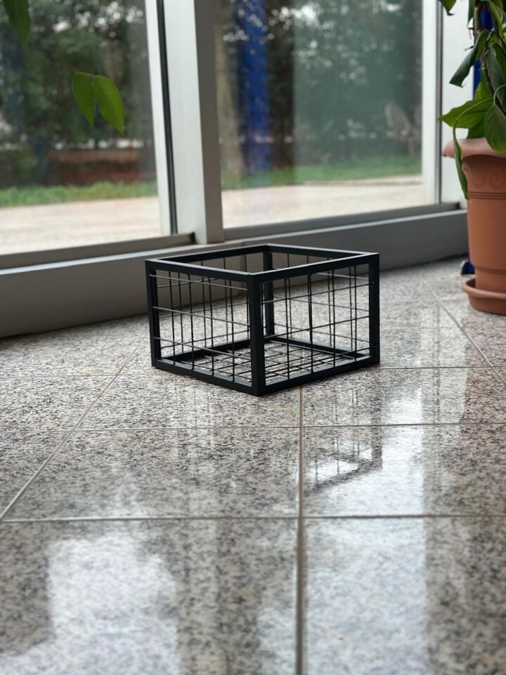 Sena Raf Metal Tel Kasa Sepet - Depolama Kasası, Sele Sepet