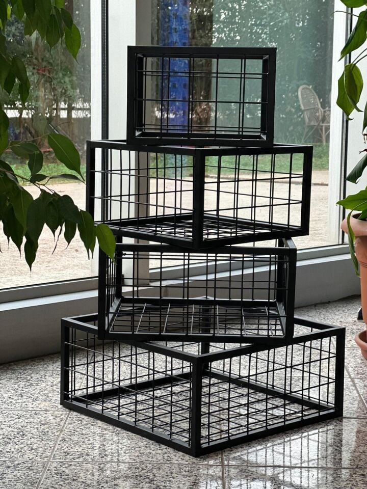 Sena Raf Metal Tel Kasa Sepet - 4'lü Set