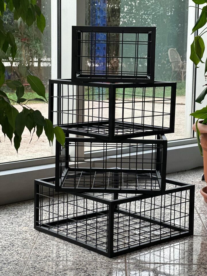 Sena Raf Metal Tel Kasa Sepet - 4'lü Set