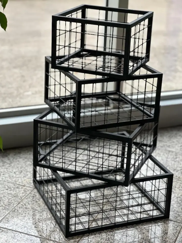 Sena Raf Metal Tel Kasa Sepet - 4'lü Set