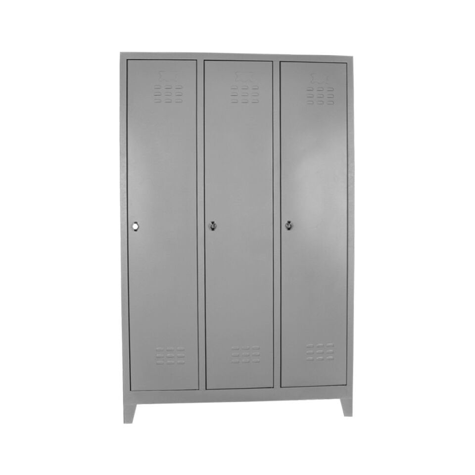 Sena Raf 3 lü Eko Soyunma Dolabı Gri