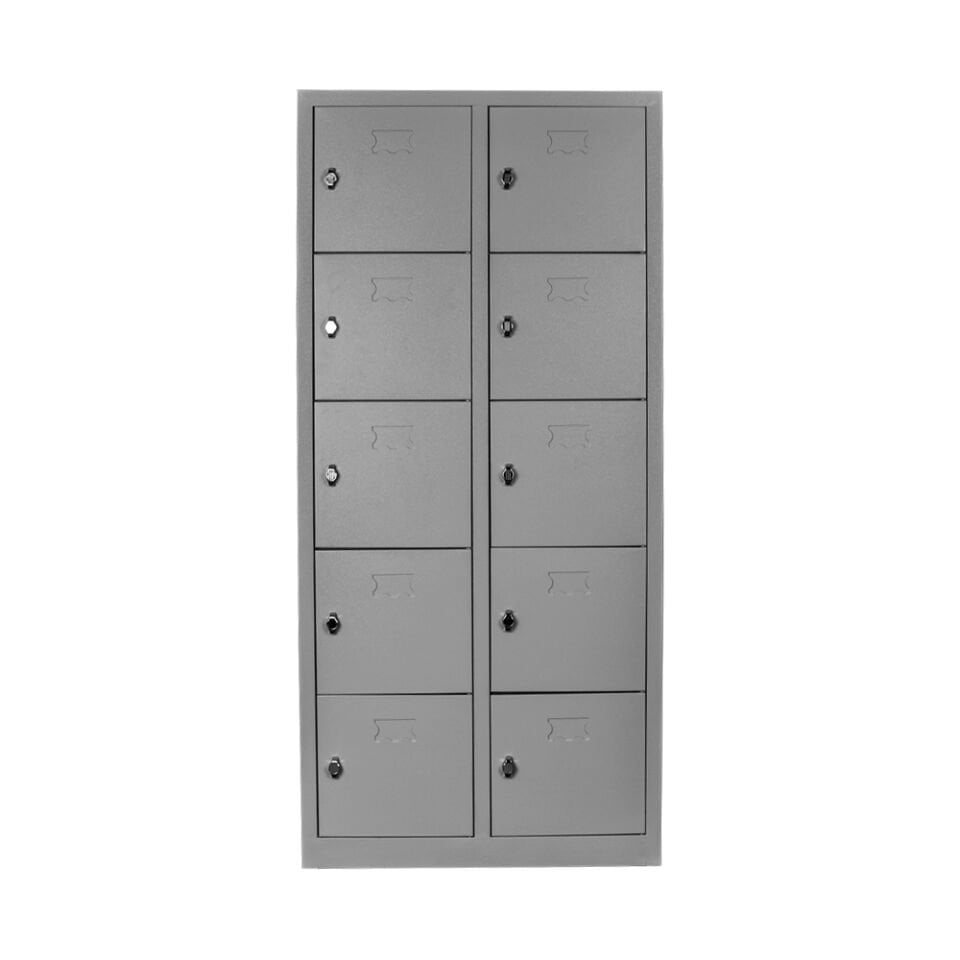 Sena Raf 10 Gözlü Öğretmen Öğrenci Dolabı Gri