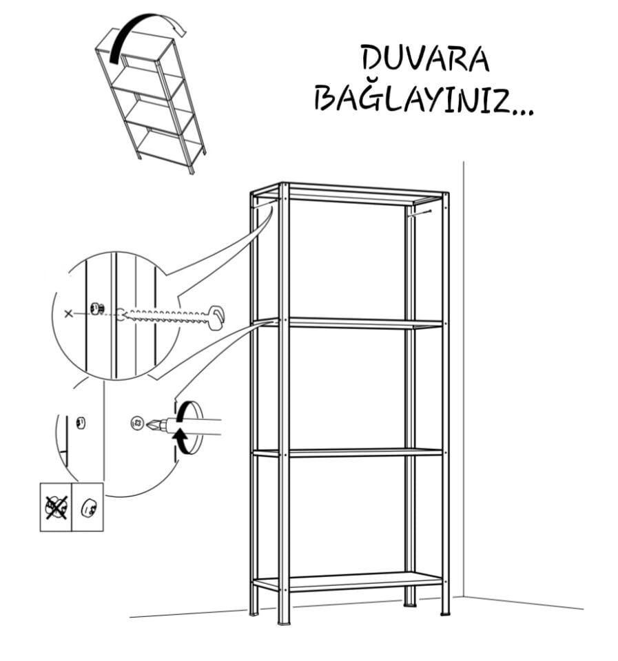 Sena Raf Endüstriyel Avadanlık Rafı (5 Raflı / 16 Avadanlıklı)