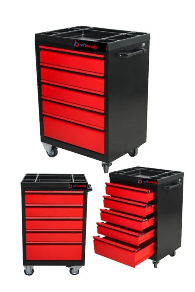 Sena Raf 5 Çekmeceli Takım Arabası