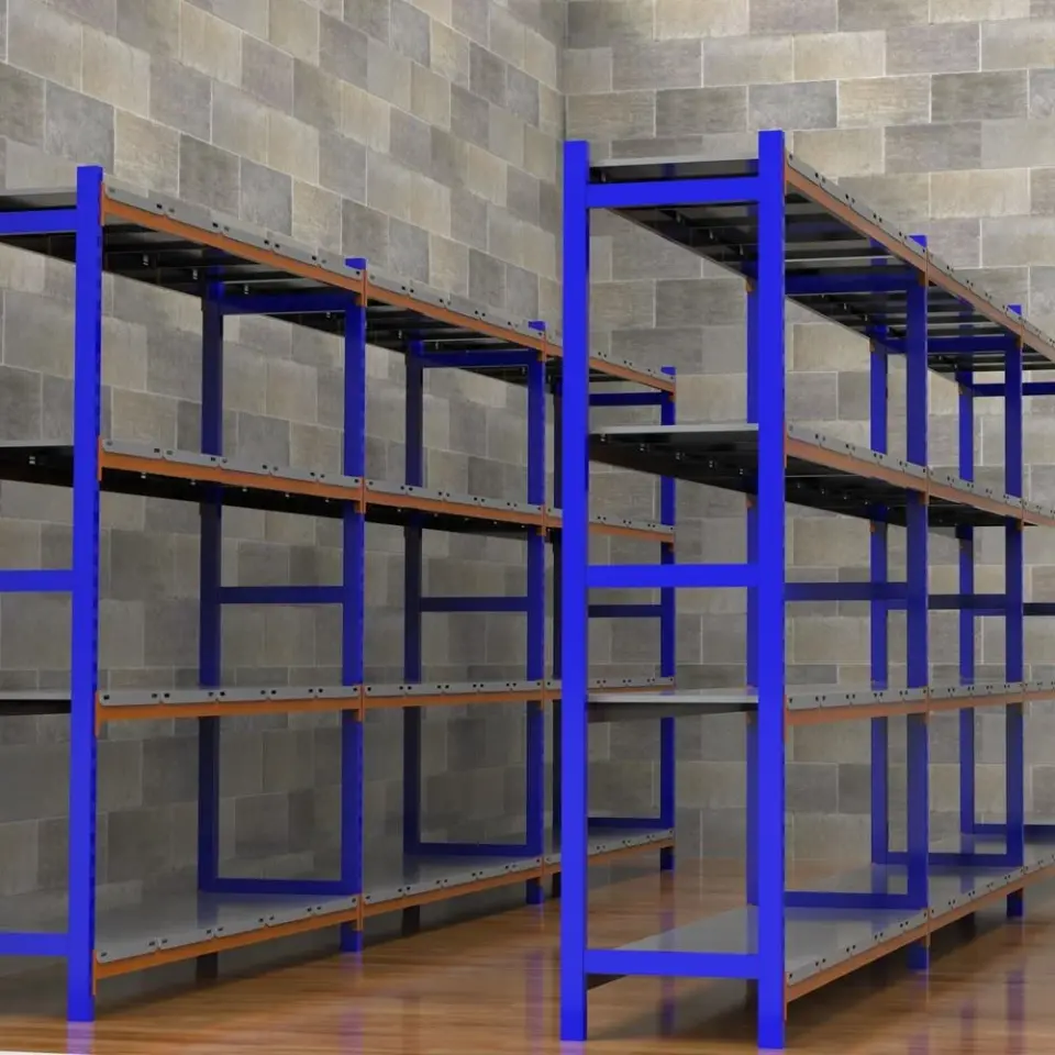 Sena Raf 4 Katlı Duble Depo Rafı - 300-350 Kg Taşıma Kapasiteli Hafif Rack Raf