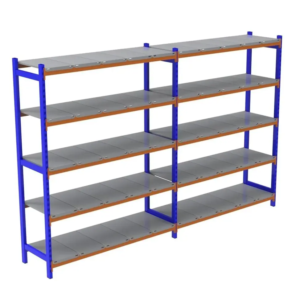 Sena Raf 5 Katlı Duble Depo Rafı - 300-350 Kg Taşıma Kapasiteli Hafif Rack Raf