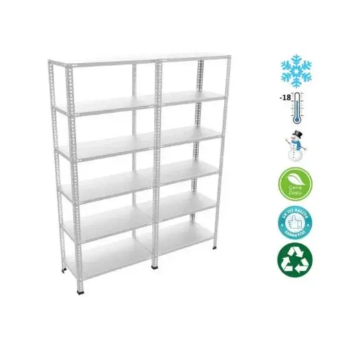 Sena Raf 6 Katlı Duble Paslanmaz Krom Raf - Inox Soğuk Oda Rafı, Buzhane Rafı