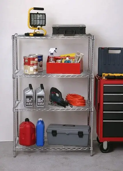 Sena Raf 4 Katlı Boyalı Paslanmaz Krom Raf - Ameliyathane Rafı