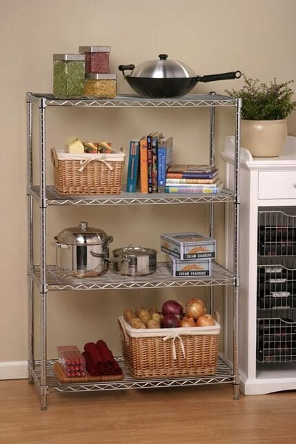 Sena Raf 4 Katlı Boyalı Paslanmaz Krom Raf - Ameliyathane Rafı