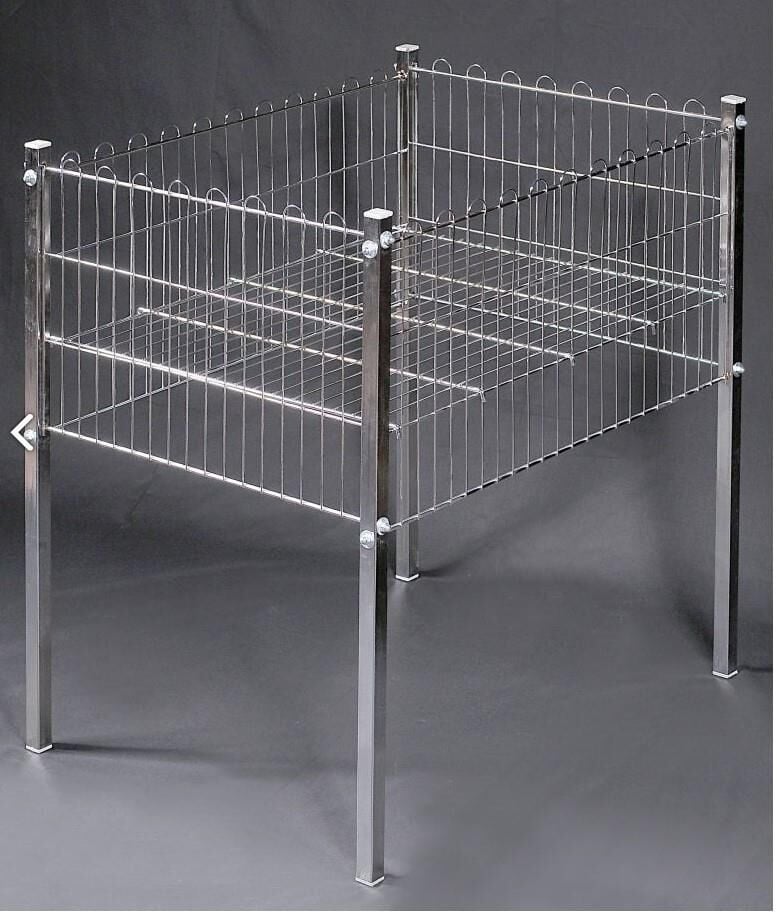 Sena Raf 60x60 Cm (Krom Profil Ayaklı) Havuz Sepet - Market, Mağaza, Vitrin, Promosyon Havuz Sepeti