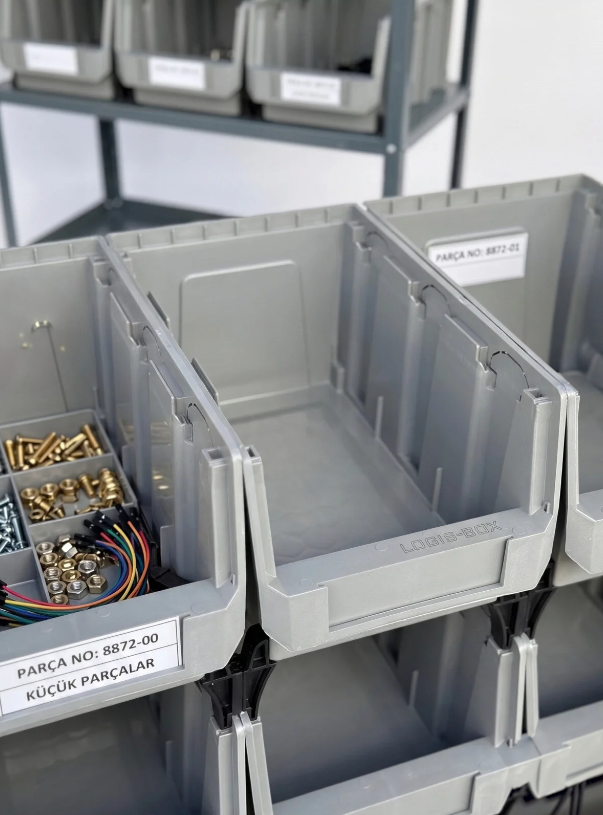 24'lü Modüler Plastik Avadanlık Kutusu Seti - İstiflenebilir Organizer Kasa (PX-300 Yükseltme Pimli)