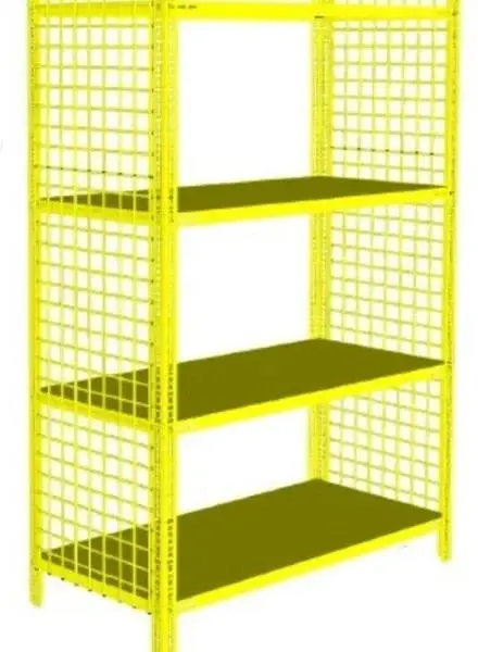 Sena Raf 4 Katlı Renkli Tel Kafesli Çelik Raf (31x75x150 cm)