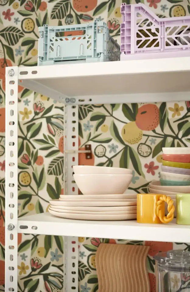 Sena Raf 5 Katlı Beyaz Renk Çelik Raf - Çiçeklik Rafı, Ofis Rafı