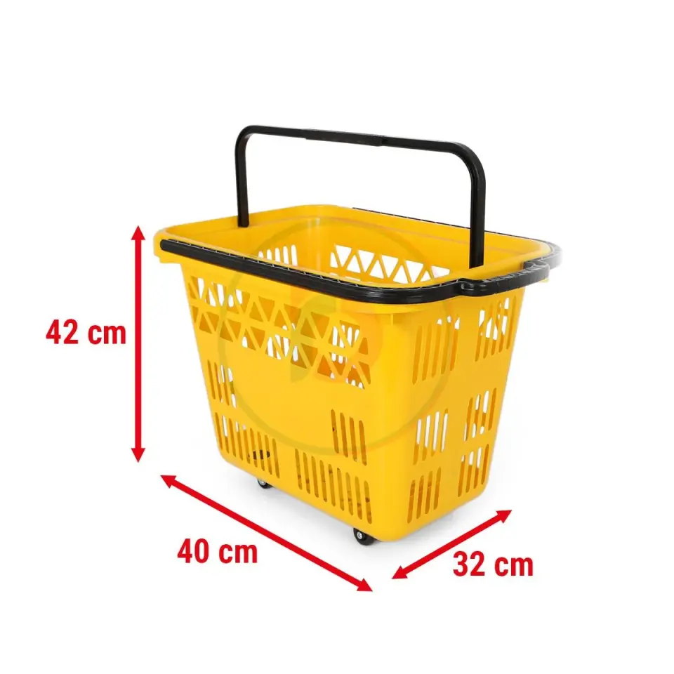 Sena Raf 54 Lt Plastik Alışveriş Sepeti - Tekerlikli Market Sepeti