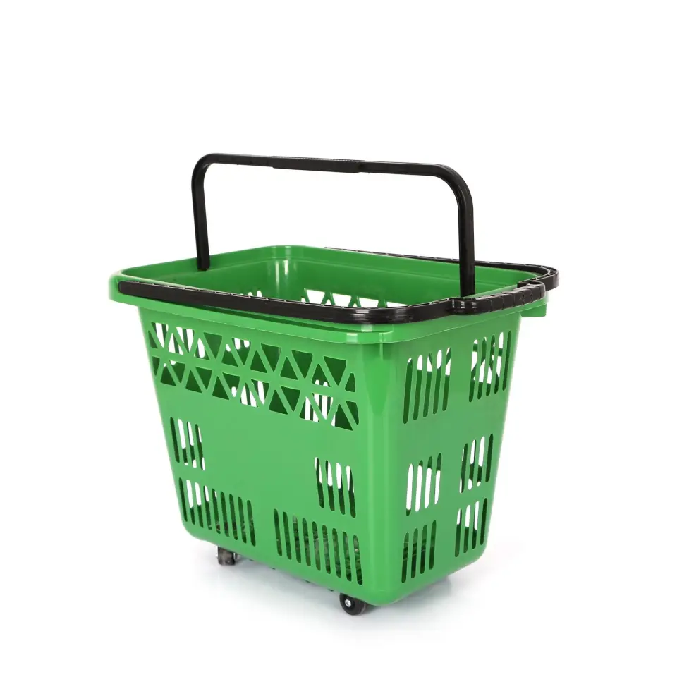 Sena Raf 54 Lt Plastik Alışveriş Sepeti - Tekerlikli Market Sepeti