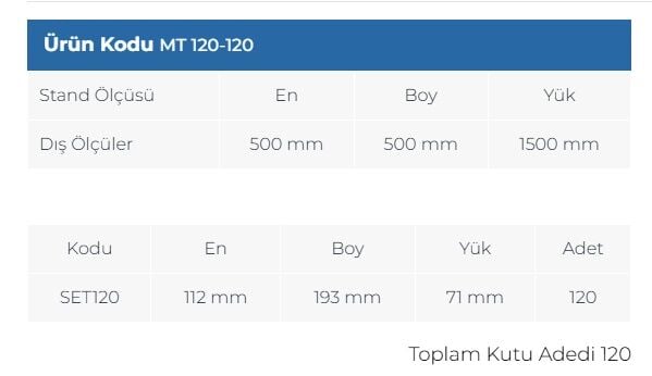 Çekmeceli Döner Metal Dolap MT 120-120