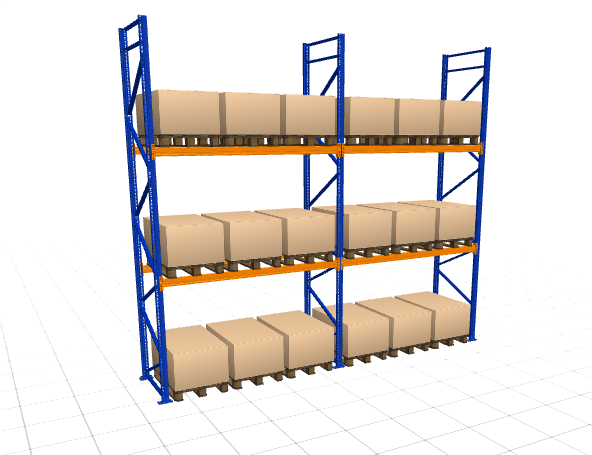 Sena Raf - 105x570x300 Ölçülerinde 2’li Palet Raf Sistemi