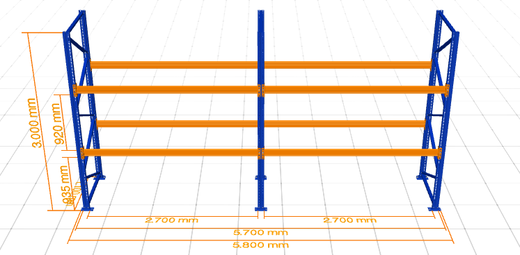 Sena Raf PALET RAFI 105*570*300 2 Lİ