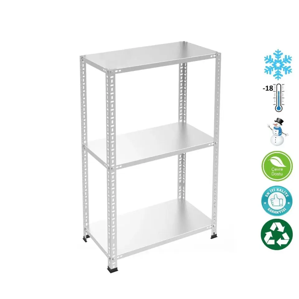 Sena Raf 3 Katlı  %100 Paslanmaz Garantili Krom Raf-inox Raf