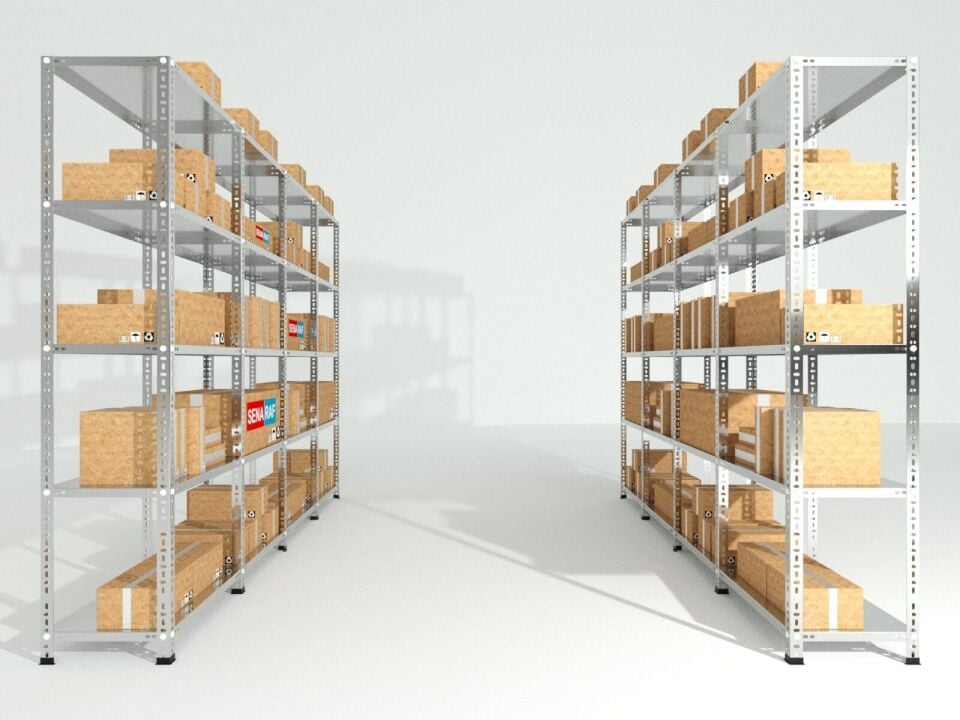 Sena Raf 6 Katlı Galvaniz Çelik Raf