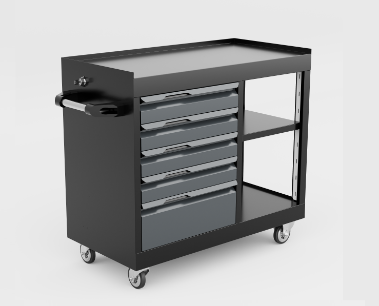 Sena Raf 5 Çekmeceli Raflı Taşıma Arabası