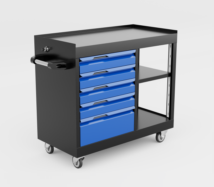 Sena Raf 5 Çekmeceli Raflı Taşıma Arabası