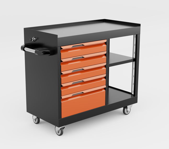 Sena Raf 5 Çekmeceli Raflı Taşıma Arabası